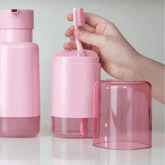 Porta Escova Dual Rosa Quartz - Ela Decora